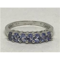 #47-STERLING SILVER TANZANITE RING