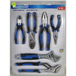 NEW MASTERCRAFT 6PC PLIERS & WRENCH SET
