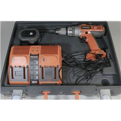 RIDGID HEAVY DUTY DRILL & BATTERY CHARGER IN CASE