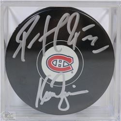 PATRICK ROY AND KEN DRYDEN SIGNED OFFICIAL NHL