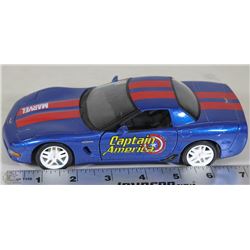 MARVEL CAPTAIN AMERICA CORVETTE DIE CAST
