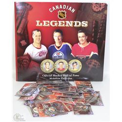 9) CANADIAN LEGENDS MEDALLION COLLECTION SET