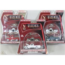 THREE NEW DIECAST METAL 1:64 SCALE PICKUPS. INCL
