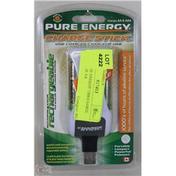 NEW PURE ENERGY USB CHARGE STICK FOR AA