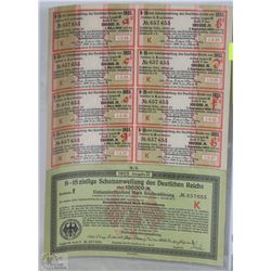 SET OF 3 SHEETS DEUTICHEN REICHS 1923 (GERMAN)