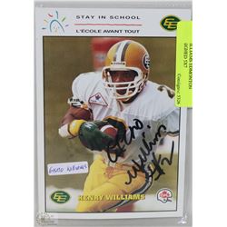 GIZMO WILLIAMS EDMONTON ESKIMO SIGNED 5X7