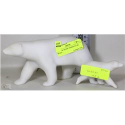 VINTAGE STONE VENEER POLAR BEARS