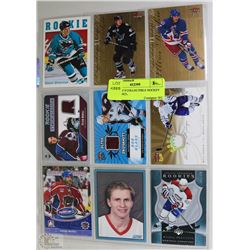 SHEET OF 9 COLLECTIBLE HOCKEY CARDS INCL.