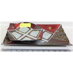 DECORATIVE PLATE SET - LONG DISH & ROUND DISH