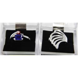 LOT OF 2 WOMENS FASHION RINGS