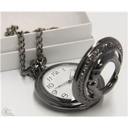 LARGE PREMIUM DOLPHIN POCKET WATCH WITH CHAIN