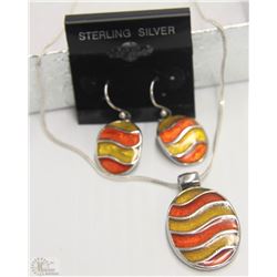 NEW STERLING SILVER MATCHING NECKLACE & EARRINGS