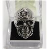 Image 1 : MEN'S HEAVY STAINLESS STEEL SKULL RING SZ10