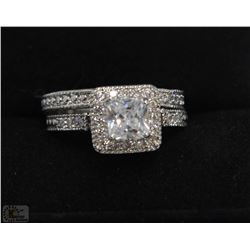 WHITE GOLD FILLED/PLATED RING SZ 8