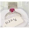 Image 1 : #31-NATURAL RED RUBY&CZ 925 SOLID SILVER RING