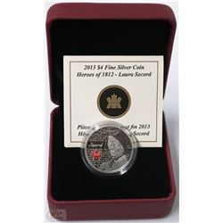 RCM $4 FINE SILVER COIN - HEROES OF 1812