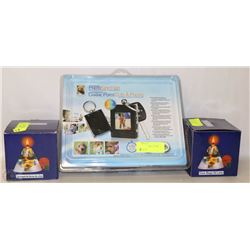 SET OF 2 NEW OIL LAMPS/ W DIGITAL PHOTO KEY CHAIN