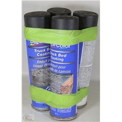 4 CANS OF TRUCK BED COATING