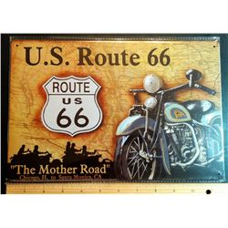 VINTAGE STYLE TIN ROUTE 66 SIGN
