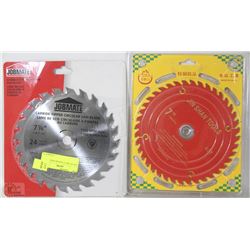 LOT OF TWO 7" SAW BLADES