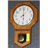 Image 1 : QUARTZ WOOD WALL CLOCK  MADE IN USA