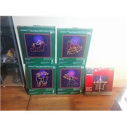 LOT OF 5 XMAS ILLUMINATED  WINDOW DISPLAYS