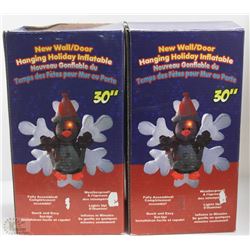 PAIR OF NEW WALL/DOOR HANGING INFLATABLE 30"