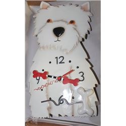 FLAT W/TERRIER PENDULUM CLOCK