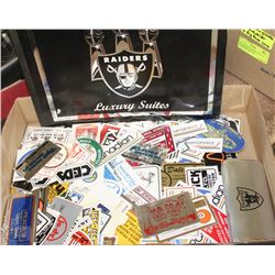 RAIDERS COLLECTOR LOT WITH WATCH & LUXURY SUITE