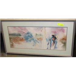 ESTATE FRAMED DOUBLE MATTED BIRD PICTURE