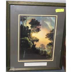 SUNRISE OVER THE FOREST WITH IRISH LESSING POEM