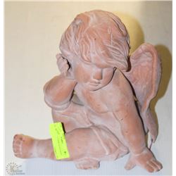 TERRA COTTA CHERUB FIGURINE