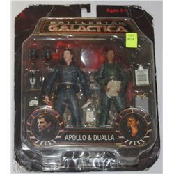 BATTLESTAR GALACTICA APOLLO &DUALLA ACTION FIGURES