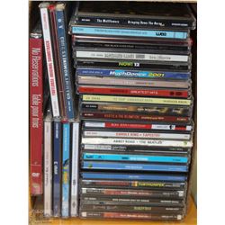 BOX OF 31 CDS AND A NEW DVD