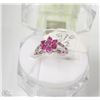 Image 1 : #41-NATURAL RED RUBY 925 SOLID SILVER RING