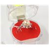 Image 1 : #66-AKOYA PEARL & CZ  925 SOLID SILVER RING