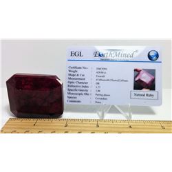 EMERALD CUT NATURAL RUBY