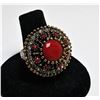 Image 1 : TURKISH STYLE RED & CLEAR RHINESTONE RING
