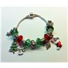 Image 1 : PANDORA STYLE RED/GREEN XMAS THEME BRACELET