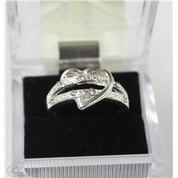 LOVE HEART SILVER PLATED  RING