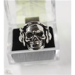 MEN'S HEAVY STAINLESS STEEL SKULL RING SZ10