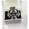 Image 1 : MEN'S HEAVY STAINLESS STEEL SKULL RING SZ10