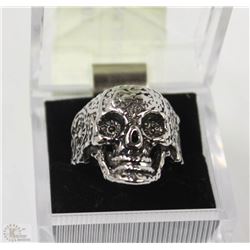 MEN'S HEAVY STAINLESS STEEL SKULL RING