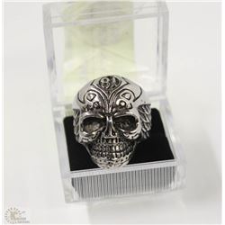 MEN'S HEAVY STAINLESS STEEL SKULL RING