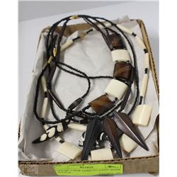 LOT OF 5 NEW AFRICAN HAND MADE BONE &