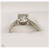 Image 1 : .925 SILVER RING W/CZ - SIZE 7