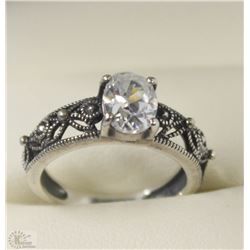 .925 SILVER RING W/CZ - SIZE 6