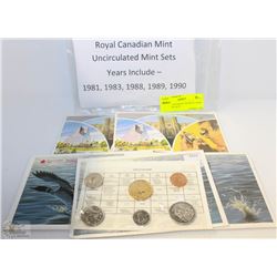 ROYAL CANADIAN UNCIRCULATED MINT COIN SETS