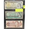Image 1 : SHEET W/3 COLLECTIBLE CANADIAN BILLS -