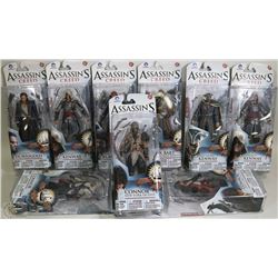 9 ASSASSIN'S CREED ACTION FIGURES NEW IN PACKAGE
